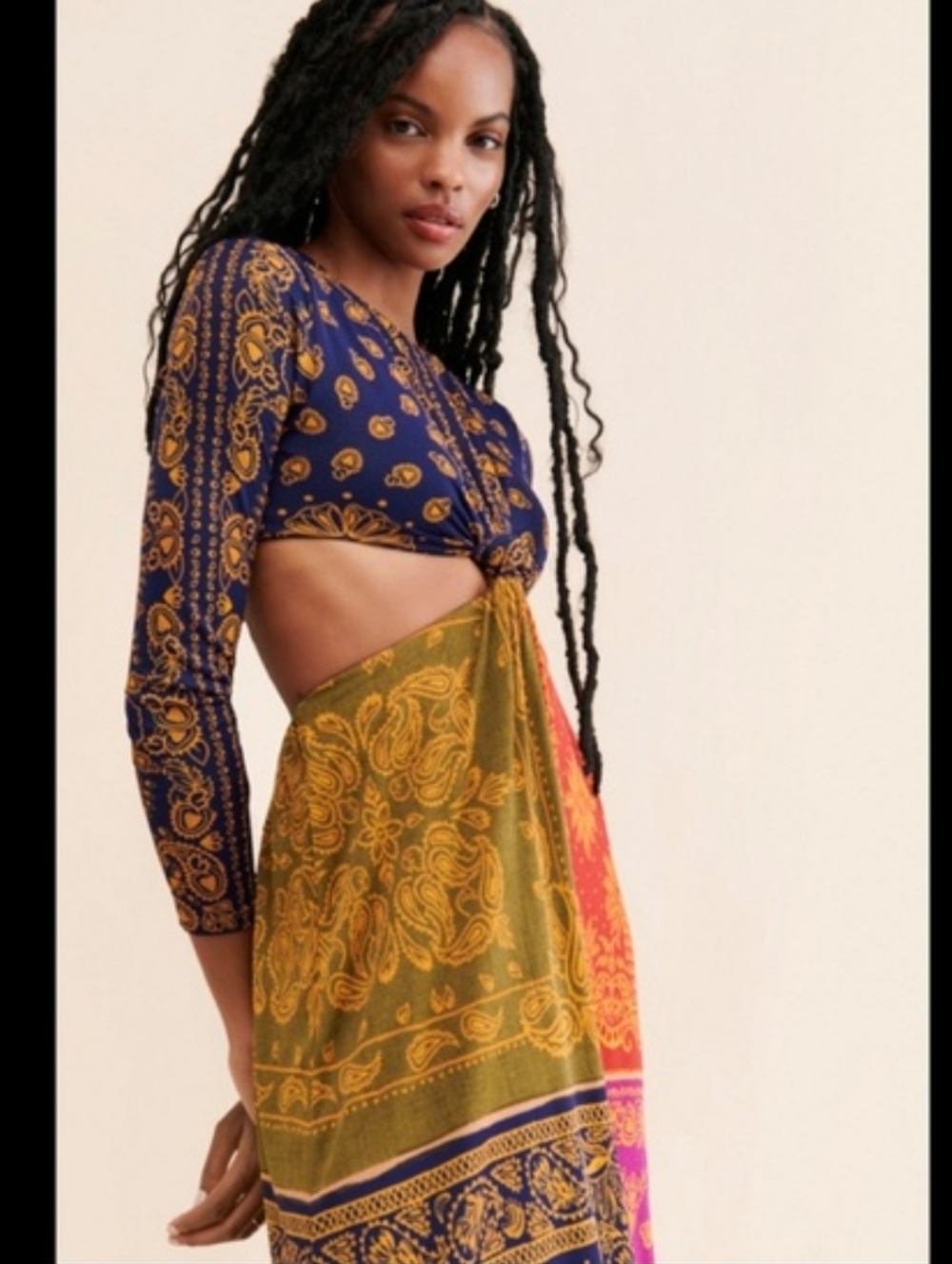 Farm Rio Bandana Dream Cut Out Maxi Dress - Picture 5 of 10
